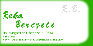 reka berczeli business card